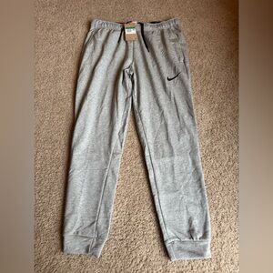 Nike Dri Fit Fleece Tapered Mens Training Pants Joggers Gray CZ6379-063 size XL